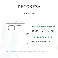 DECOREZA 210 TC Cotton Feel All Around Elastic Fitted Queen Size Double Bed Bedsheet with 2 Large Pillow Covers Fits Upto Mattress of 8 Inches,Size - 60 x 78 x 8 Inches (Brown Geomatric)-thumb4