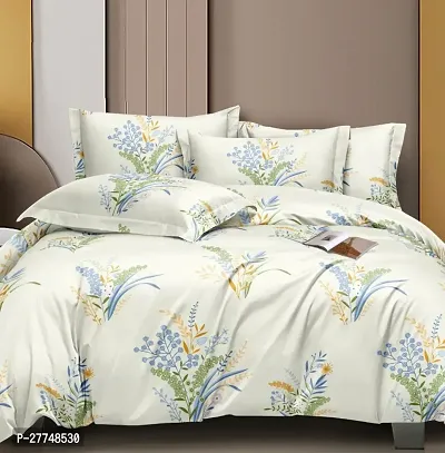 Classic Glace Cotton Bedsheet with Pillow Covers-thumb3