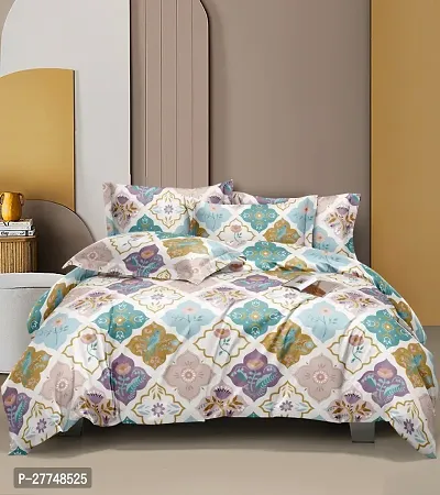 Classic Glace Cotton Bedsheet with Pillow Covers