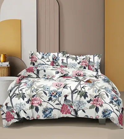 Printed Glace Cotton Elastic Fitted Bedsheet