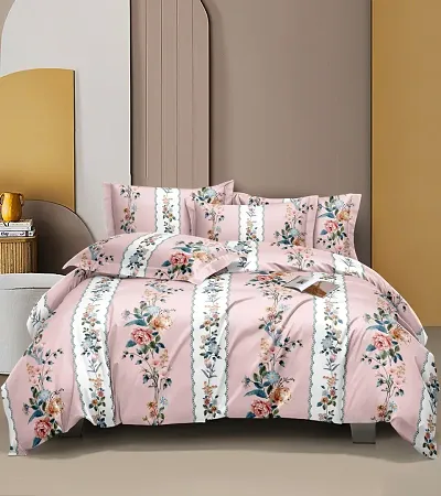Printed Glace Cotton Elastic Fitted Bedsheet