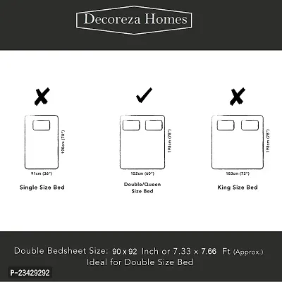 DECOREZA Homes- Luxury Cutie Glace Cotton Cartoon Printed Size Single Bedsheet with 1 Pillow Covers, Aqua Unicorn (Aqua Unicorn, Single Bedsheet)-thumb4