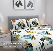 GACHDECOR All Around Elastic Fitted Bedsheets King Size 72 x 72 Double Bed Bedsheet with 2 Pillow Covers Fits Upto Mattress of 8 Inches, Size - 72 x 72 x 8 Inches, Multi Flower-thumb1