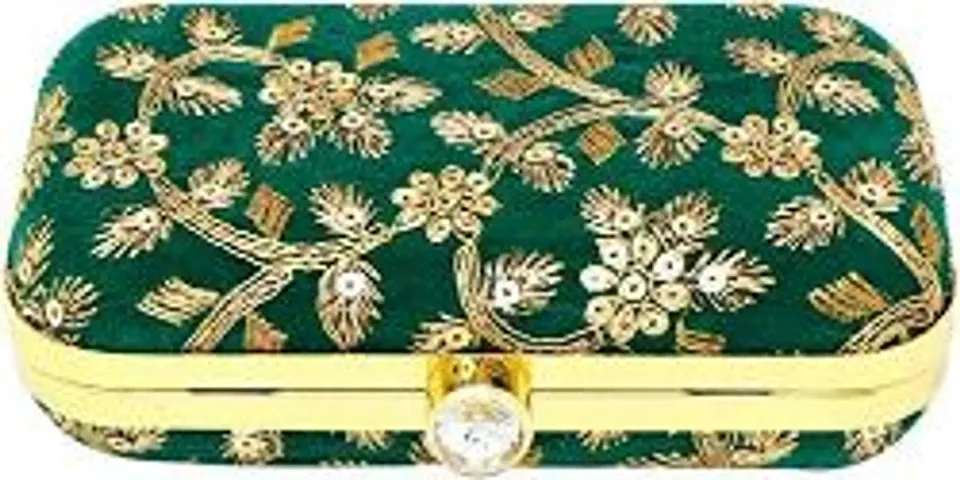 Elegant Embroidered Silk Clutches For Women