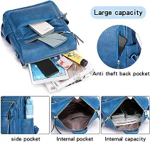 Medium 25 L Backpack Purse for Women Convertible Travel Vintage PU Leather Shoulder Bag-thumb1