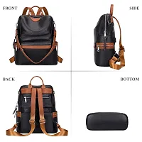 Medium 25 L Backpack Purse for Women Convertible Travel Vintage PU Leather Shoulder Bag-thumb1