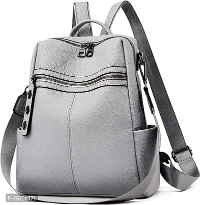 Medium 25 L Backpack Purse for Women Convertible Travel Vintage PU Leather Shoulder Bag-thumb5