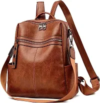 Medium 25 L Backpack Purse for Women Convertible Travel Vintage PU Leather Shoulder Bag-thumb4