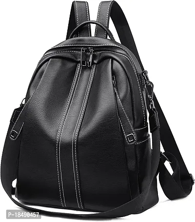 Medium 25 L Backpack Purse for Women Convertible Travel Vintage PU Leather Shoulder Bag-thumb2