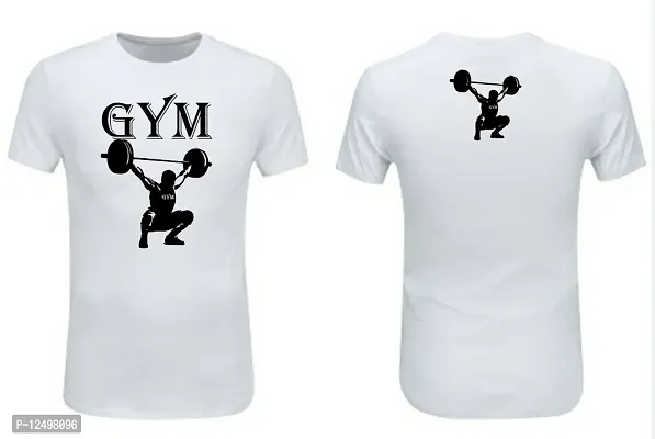RK SPORTS Round Neck Gym Printing T Shirts (XX-Large) White-thumb3
