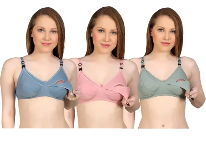 Buy AARAV BOSS Women Cotton Non Padded Maternity Bra Multicolor Gold Online  In India At Discounted Prices