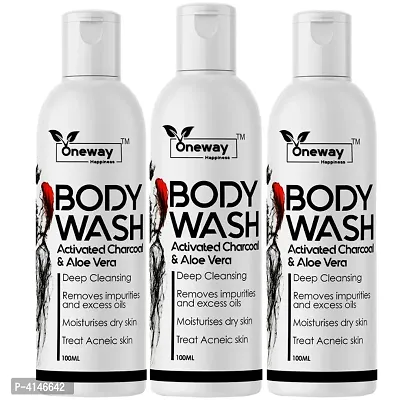 Oil Cleansing Activated Charcoal Body Wash 100ML(Pack of 3) Price Incl. Shipping-thumb0