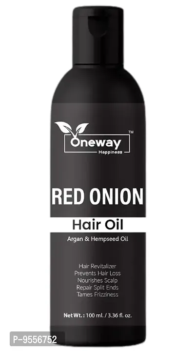 Oneway Happiness Red Onion Hair Oil 100ml Herbal Hair Oil-thumb0