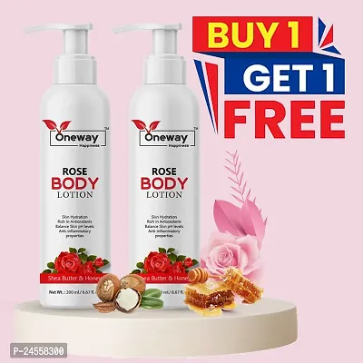 Oneway Happiness Rose Body Lotion 200ml (by 1 get 1 free)-thumb0