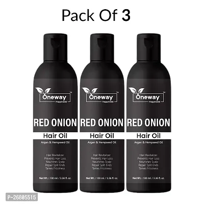 Oneway Happiness Black Onion Hair oil (Pack of 3) 300ml-thumb0