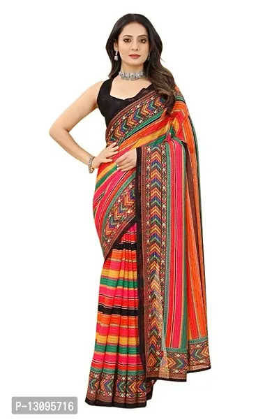 Attractive Georgette Saree with Blouse piece-thumb0