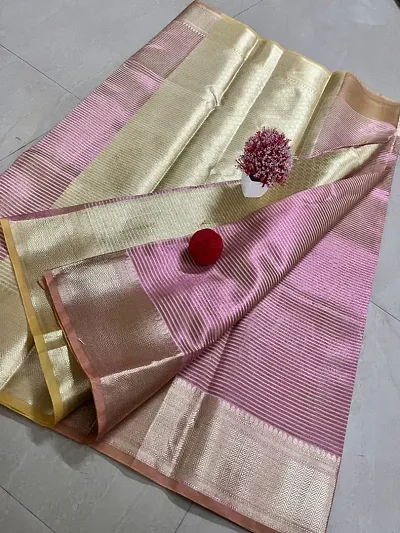 Stylish Tissue Embellished Saree with Blouse piece