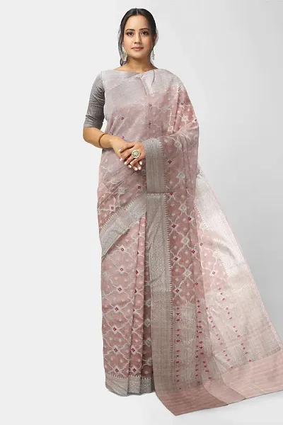 Trending Silk Blend Saree with Blouse piece 