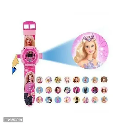 Barbie Watch 24 Images Digital Watch - For Boys  Girls Projector Pink Toy Watch With 24 Images For Kids-thumb0