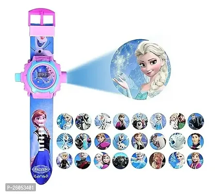 Princes 10 Watch 24 Images Digital Watch - For Boys  Girls Projector Pink Toy Watch With 24 Images For Kids-thumb0