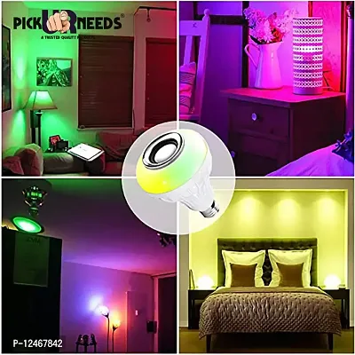 NSCC Wireless Bluetooth LED Music Bulb Colourful Lamp Built-in Audio Speaker Music Player With Remote Control-thumb3