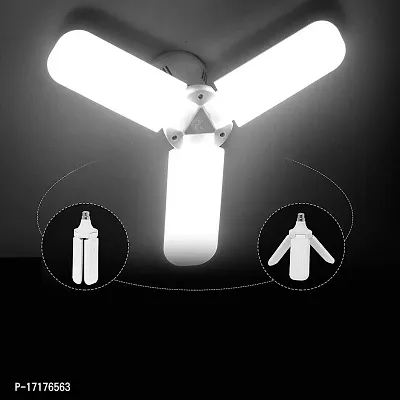 B22 Ultra High Bright Portable Fan Shape With 3 Led Swings 18W Led Bulb CFL Upto 85% Energy Saving Adjustable Home,Commercial,Ceiling Light,Cool White Light -(Pack of 1)-thumb0