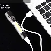 Unique Pocket Size Mini Aluminum LED Flashlight Small Portable Lamp Pocket Torch for Camping, Fishing (Black, Multicolour)-thumb2