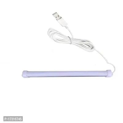 Portable Nonflexible Un-cuttable USB Led Tube Light for Small Rooms, Petty Shops, Car Indoor Mini Light Straight Linear LED Tube Light 1metre Wire (10 inch)-thumb0