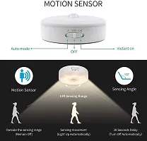 USB Rechargeable Motion Sensor Lamp Human Body Induction Night Light for Car, Indoor, Stairs, Wardrobe, Kitchen, Cupboard with Magnetic Base (Warm,White) (Pack of 1)-thumb2