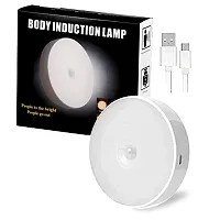 Combo Motion Sensor Lights Wireless Body LED Night Light USB (Pack of1) Rechargeable 9W Led Bulb (Pack of 6)-thumb1