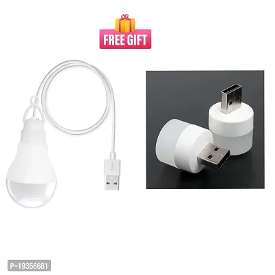Combo USB Bulb for Power Bank, USB led Light for Power Bank (Pack of 1) Mini LED Night Natural White USB Light Bulb for Indoor  Outdoor Mini USB Light (Pack of 2)-thumb0