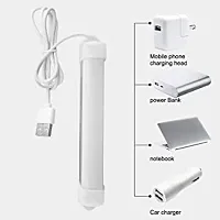 Portable USB LED Mini Tube Light(10 inch), with High Brightness Cool Day Light for Small Rooms, Car Indoor Mini Light Straight Linear LED Tube Light 1metre Wire - And 3 pcs Mini USB Bulb F-thumb1