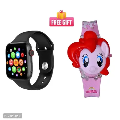 Combo T55 Watch Series 8 Smart Watch for Men and Women with Bluetooth Calling,Watch for Girl Unicorn Kid Watch Face Based Digital Kid Light Glowing Watch with Music Tune Watch Boy and Girl