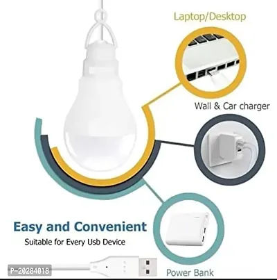 Bright USB LED Bulb of 9 Volts Along with Long Wire/Cable, Reading Lamp for Outdoor Camping Used with Any Laptop, PC, Power Bank  Smart Phone USB Bulb Light (White) (Pack of1)-thumb3