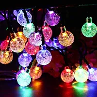 Decorative Multicolor Crystal Bubble Ball String LED Lights for Diwali Christmas - 3 Meter (1 pc, 20 Bulbs) Diwali Lights, Christmas Decorative Lights, Festive Lights, led Lights-thumb1
