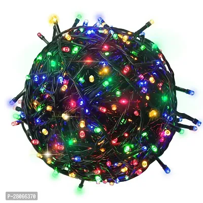 40 Meter Black/White Led Rice Lights with 8 Flashing for Christmas, Wedding, Party, Home, Patio Lawn Home Decoration (Rice Multicolor - Pack of 1-thumb0