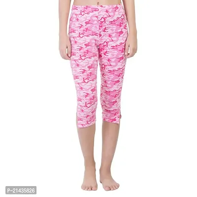 ENVIE Women's Printed Regular Fit Cotton Capris, Girls Capri.