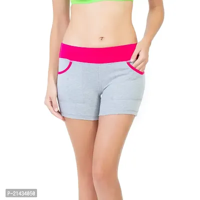ENVIE Women's Cotton Workout Yoga Shorts/Ladies Premium Soft Stretch Shorts with Side Pocket-thumb0