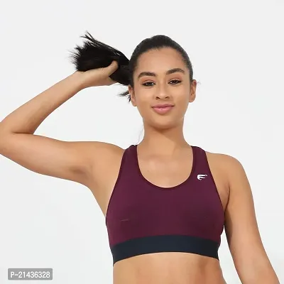 ENVIE Women's Cotton Padded Sports Bra/Removable Pad, Racerback, Full Coverage, Non-Wired, T-Shirt Type Bra/Workout/Yoga Ladies Inner Wear Daily Use Sports Bra-thumb2