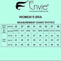 ENVIE Women's Cotton Padded Sports Bra/Removable Pad, Cross Back, Full Coverage, Non-Wired, T-Shirt Type Bra/Workout/Yoga Bra for Ladies Inner Wear Sports Bra - (Black/Fiesta_XL)-thumb4