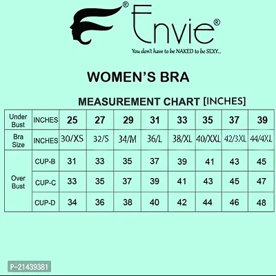 ENVIE Women's Cotton Padded Sports Bra/Removable Pad, Cross Back, Full Coverage, Non-Wired, T-Shirt Type Bra/Workout/Yoga Bra for Ladies Inner Wear Sports Bra - (Black/Fiesta_XL)-thumb5