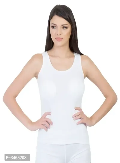 White Round neck Cotton Camisole