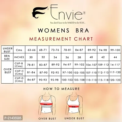 Envie Women's Padded Cotton Bra/Low Neckline, Non-Wired, T-Shirt Bra/Inner Wear for Ladies Daily Use Padded Bra-thumb5