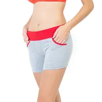 ENVIE Women's Cotton Workout Yoga Shorts/Ladies Premium Soft Stretch Shorts with Side Pocket-thumb1