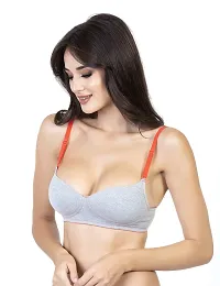 Envie Women's Padded Cotton Bra/Low Neckline, Non-Wired, T-Shirt Bra/Inner Wear for Ladies Daily Use Padded Bra-thumb2