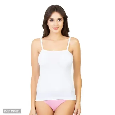 WOMENS INNER WEAR NON PADDED COTTON BRA SLIP WITH ADJUSTABLE STRIP CAMISOLE  SLIP COMBO PACK OF