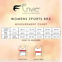 ENVIE Women's Cotton Padded Sports Bra/Removable Pad, Racerback, Full Coverage, Non-Wired, T-Shirt Type Bra/Workout/Yoga Ladies Inner Wear Daily Use Sports Bra-thumb4