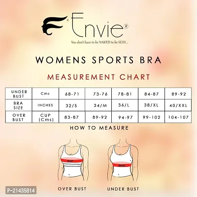ENVIE Women's Cotton Padded Sports Bra/Removable Pad, Racerback, Full Coverage, Non-Wired, T-Shirt Type Bra/Workout/Yoga Ladies Inner Wear Daily Use Sports Bra-thumb5