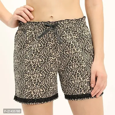 ENVIE Women's Casual wear Female Shorts_Ladies Stylish Night/Sleep Wear,Girls Stretchy Regular Bottom Printed Shorts (Print and Color May Be Vary) L-thumb5