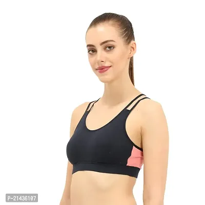 ENVIE Women's Cotton Padded Sports Bra_Removable Pad, Full Coverage, Non-Wired, T-Shirt Type Bra|Inner Wear for Gym,Workout,Yoga Daily Use Sports Bra-thumb3